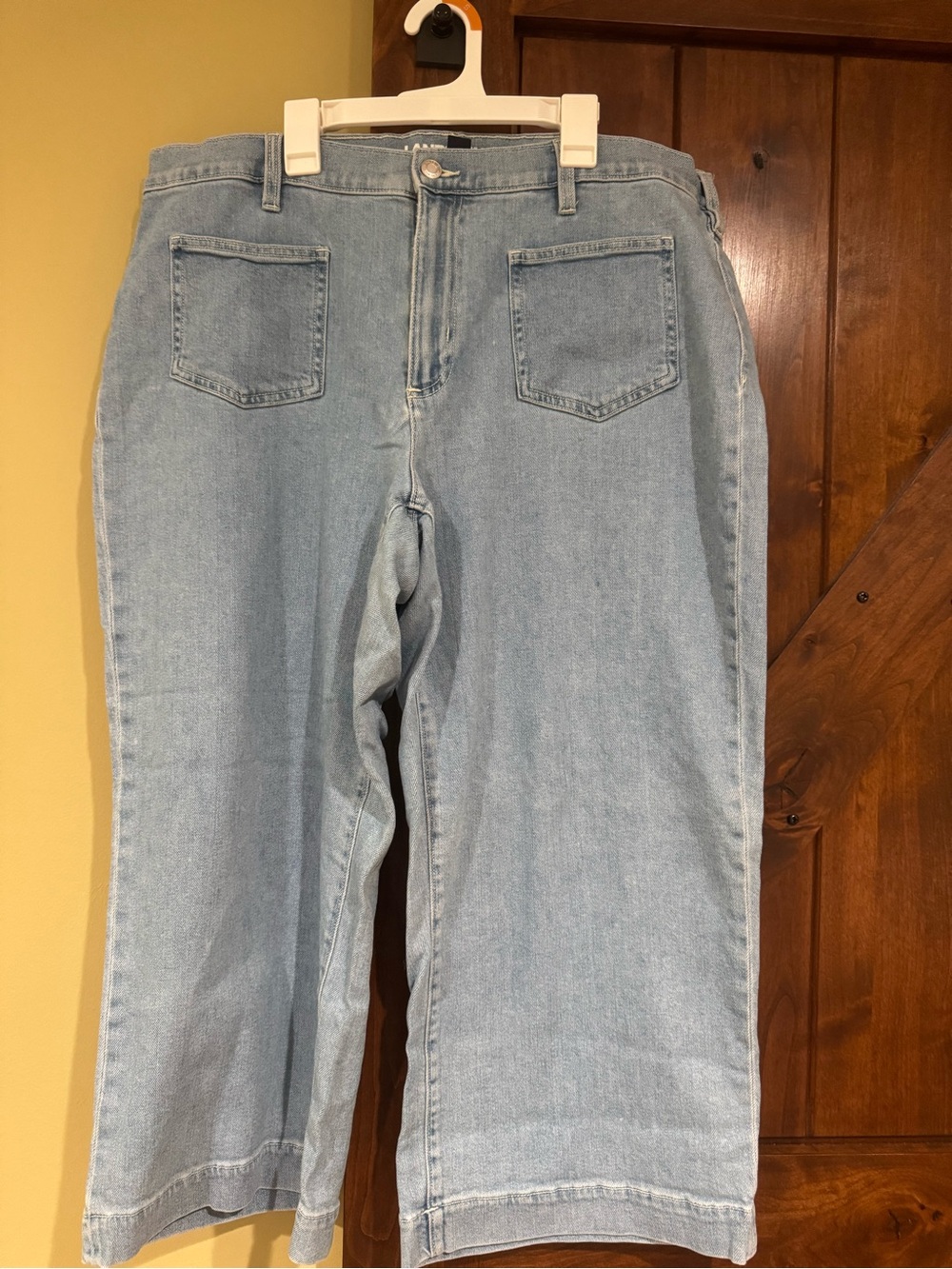 Lands' End Light Blue Wide-Leg Jeans